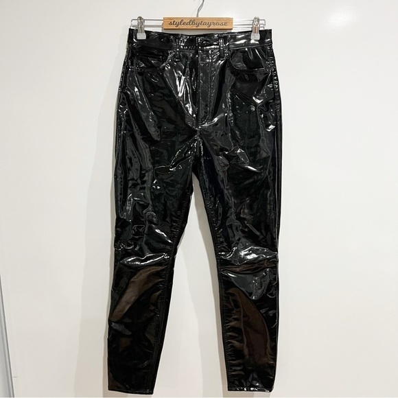 Rag & Bone High Rise Vinyl Patent Leather Skinny Pants - Picture 3 of 11